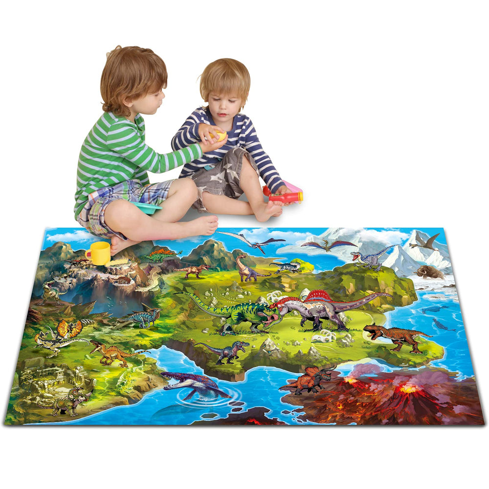 Oriate Kids Jurassic Play Mat with dino world scene for imaginative pretend play.