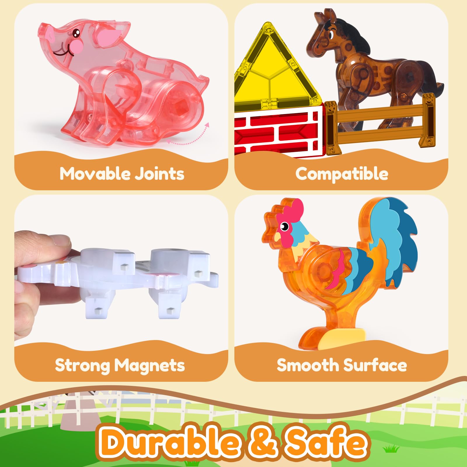 Oriate sheep magnetic figurine for creative storytelling and learning.