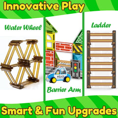 Oriate magnet tiles support solo or group construction and collaboration.