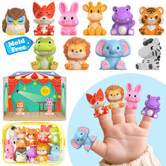 Oriate Zoo Animals finger puppets set for toddlers, colorful playtime fun and imaginative storytelling.