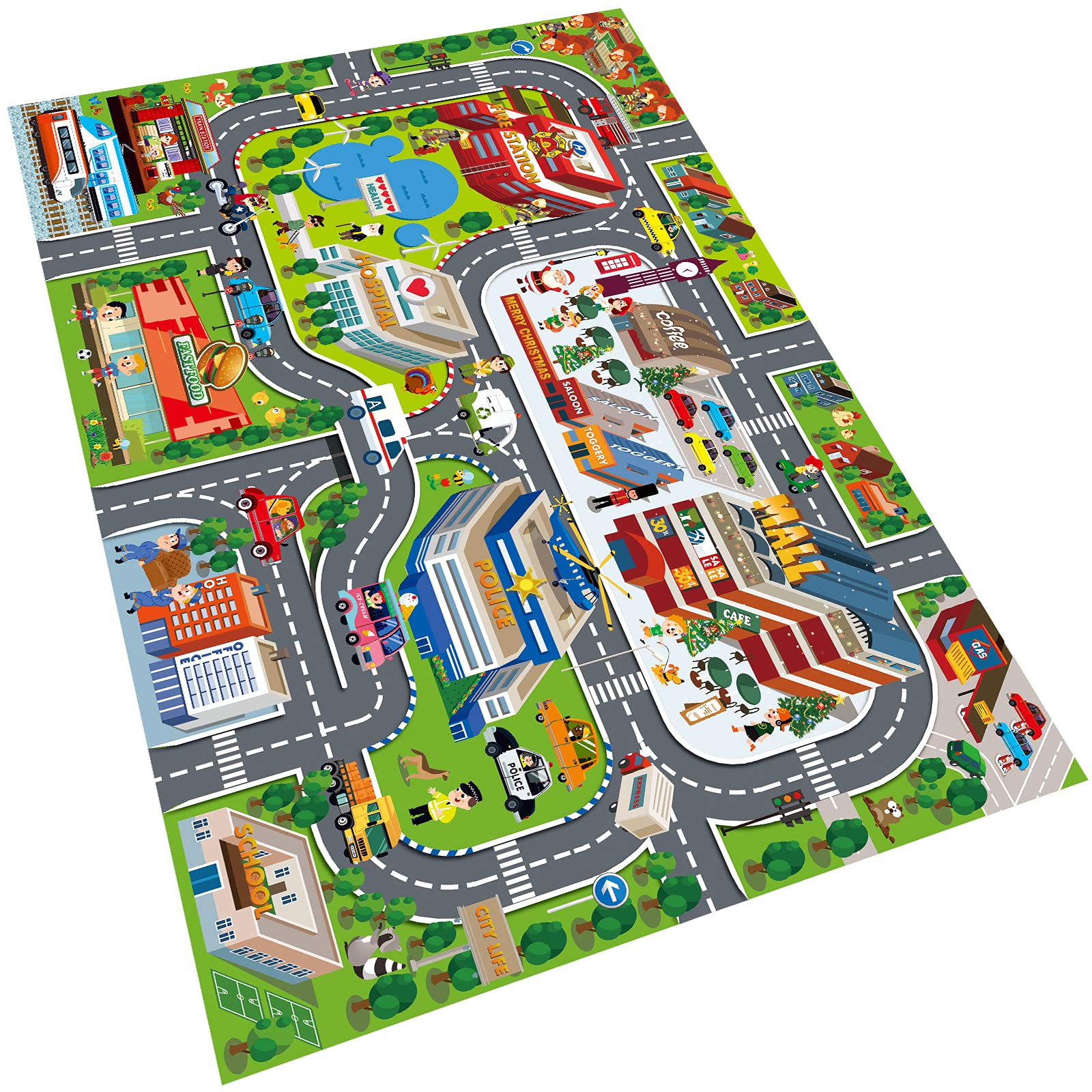Oriate Kid Dream Mat modern city map scene promoting imaginative play and exploration