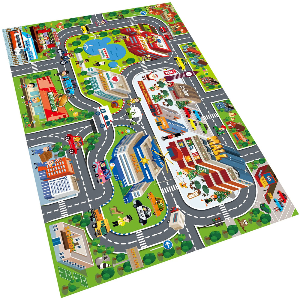 Oriate Kid Dream Mat modern city map scene promoting imaginative play and exploration
