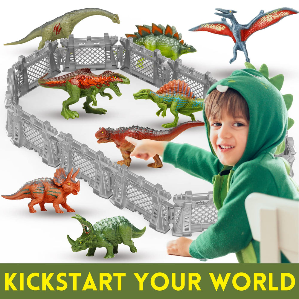 Oriate 12-piece expandable fence set enables customizable jurassic enclosures.