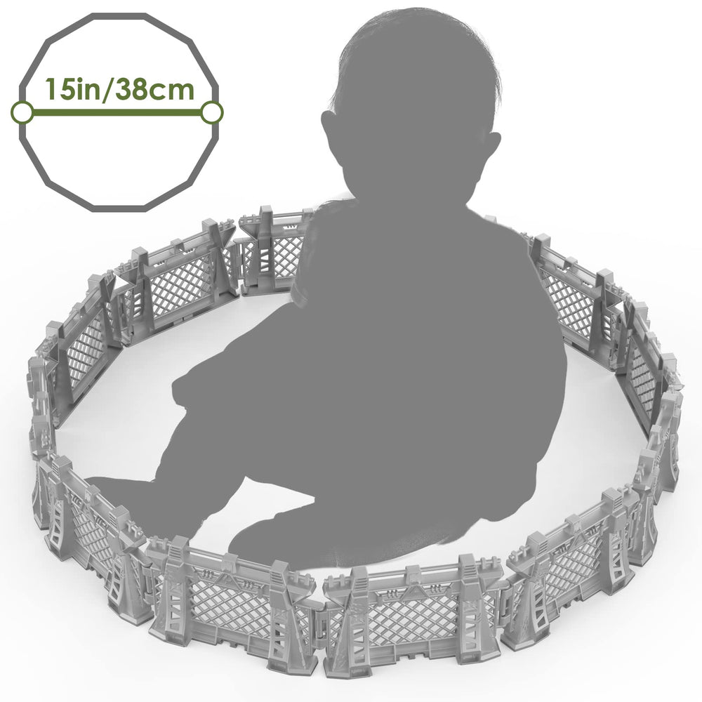 Oriate compact fence measures 3.9 by 2.4 inches for easy indoor use.