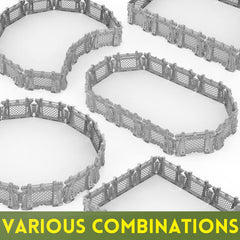 Oriate versatile dino fence supports training, chase, and capture games.