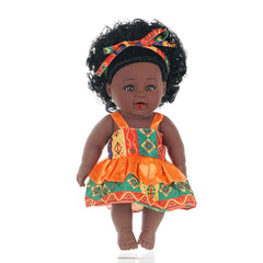 Oricageiry 12-inch doll with curly hair and headband enhances cuddling moments.