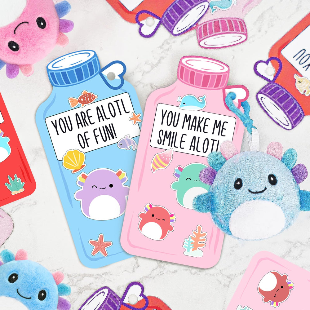 Oriental Cherry classroom favors with axolotl pack ideal for exchanges and celebrations.