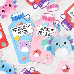 Oriental Cherry classroom favors with axolotl pack ideal for exchanges and celebrations.