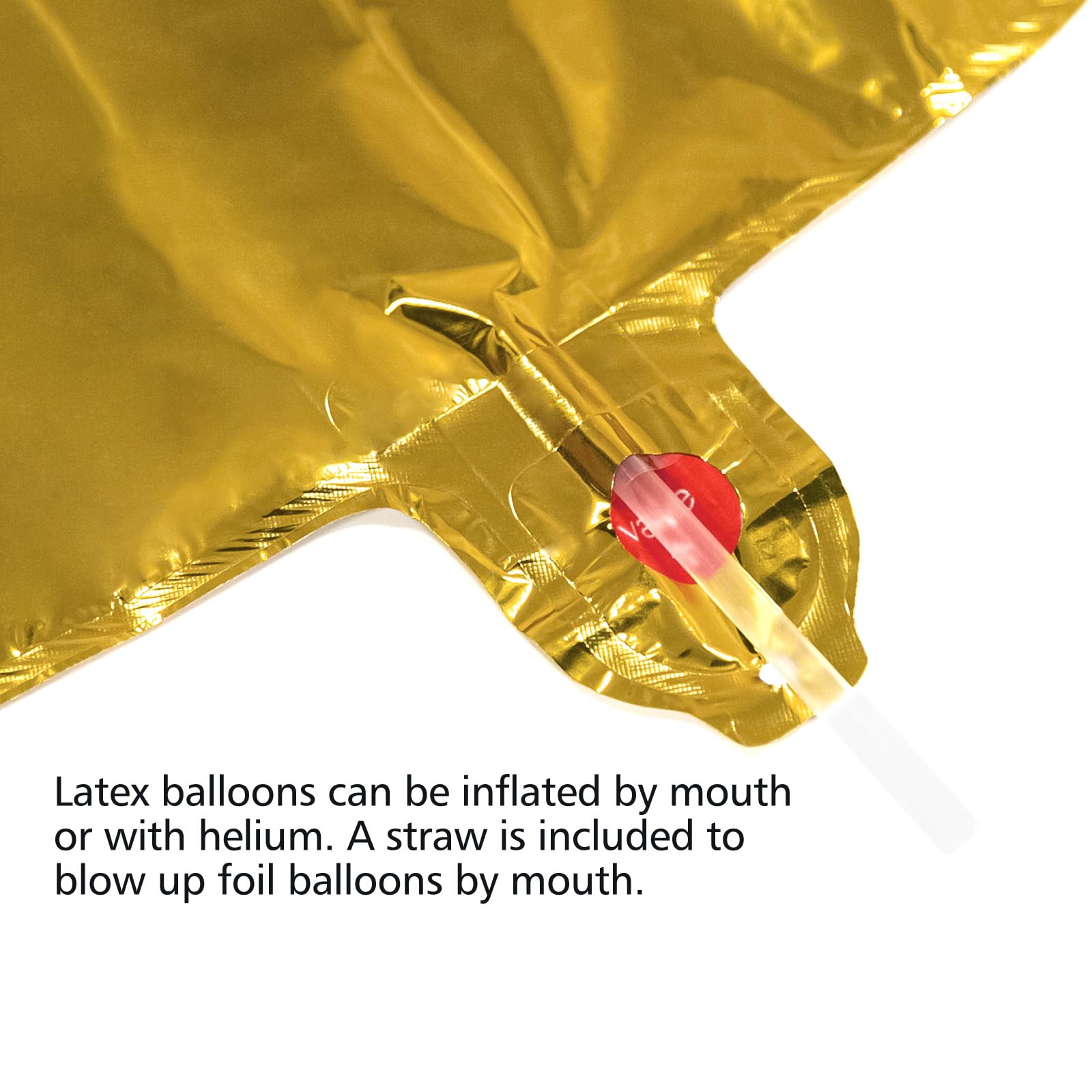 ORIENTAL CHERRY foil balloons in black and gold brighten the party aisles.
