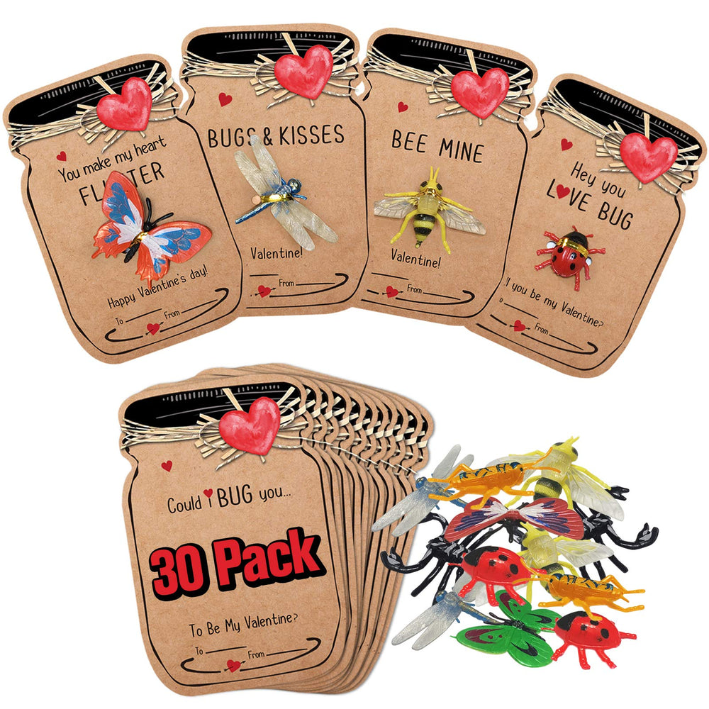 Oriental Cherry Love Bug cards in a 30-pack for classroom exchanges.