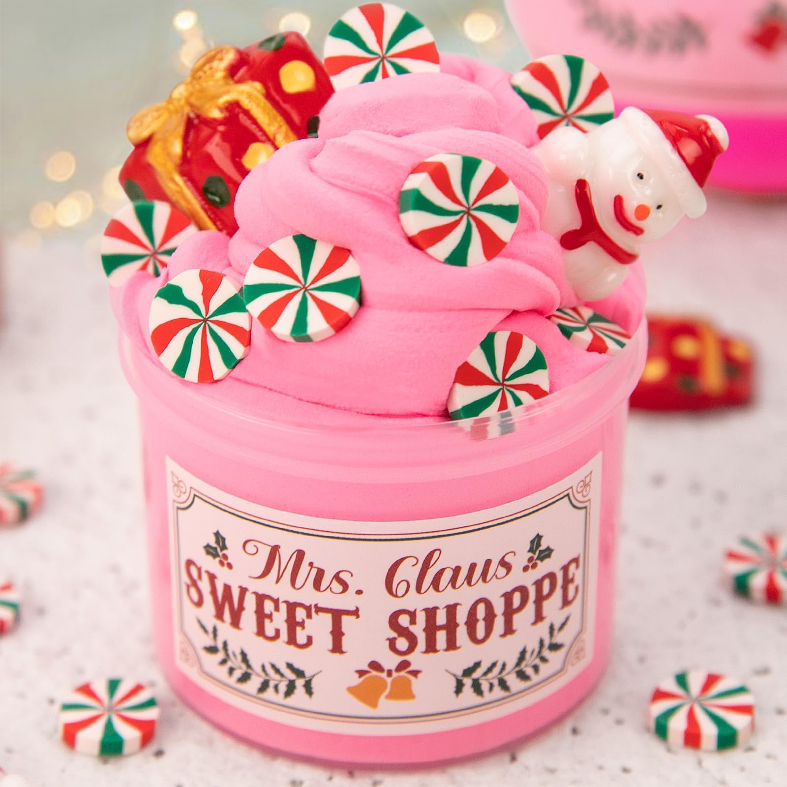Oriental Cherry Mrs. Claus Sweet Shoppe slime ball for imaginative play.