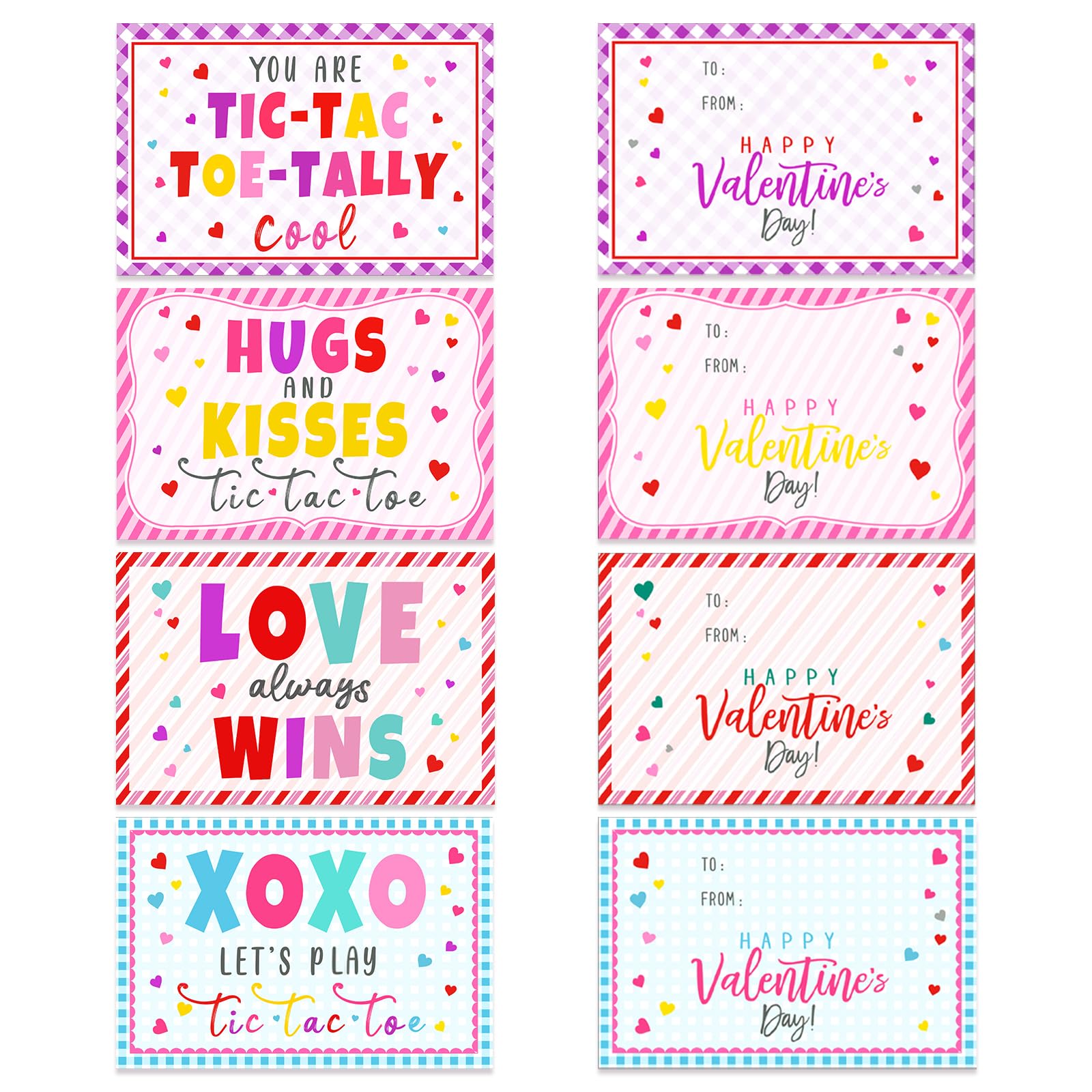 ORIENTAL CHERRY Valentine’s card design 1 with playful theme for in-class exchanges.