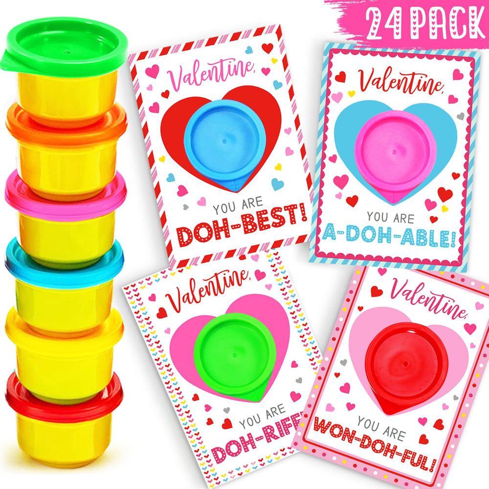 ORIENTAL CHERRY valentines cards with dough pack for classroom exchange