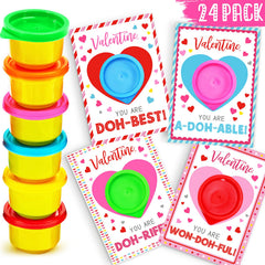 ORIENTAL CHERRY valentines cards with dough pack for classroom exchange