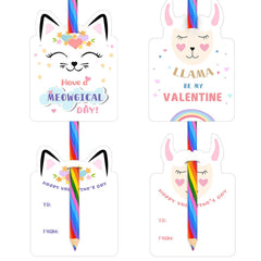 Oriental Cherry Valentines narwhale design cards for whimsical gifts.