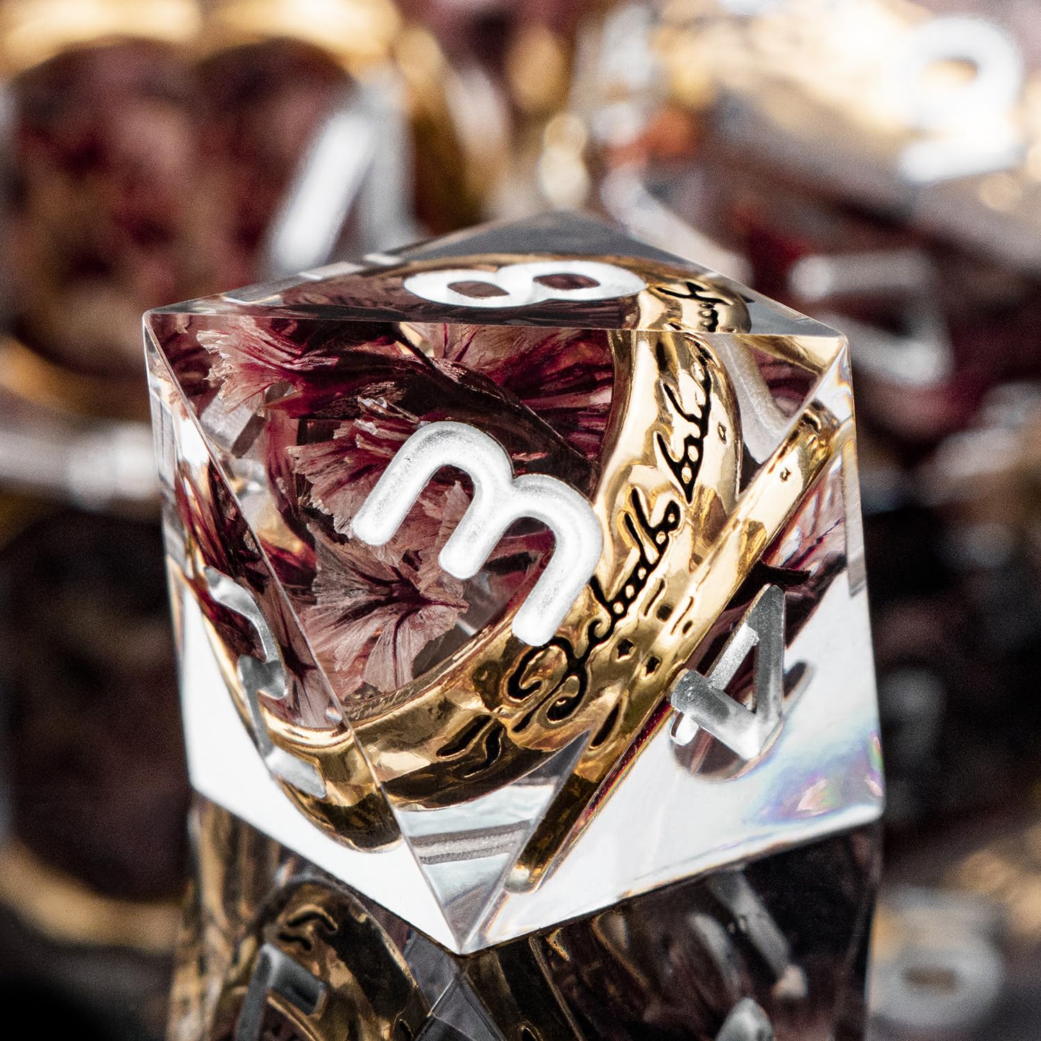 Orifantou dice with clear engraved numbers for easy reading during play.