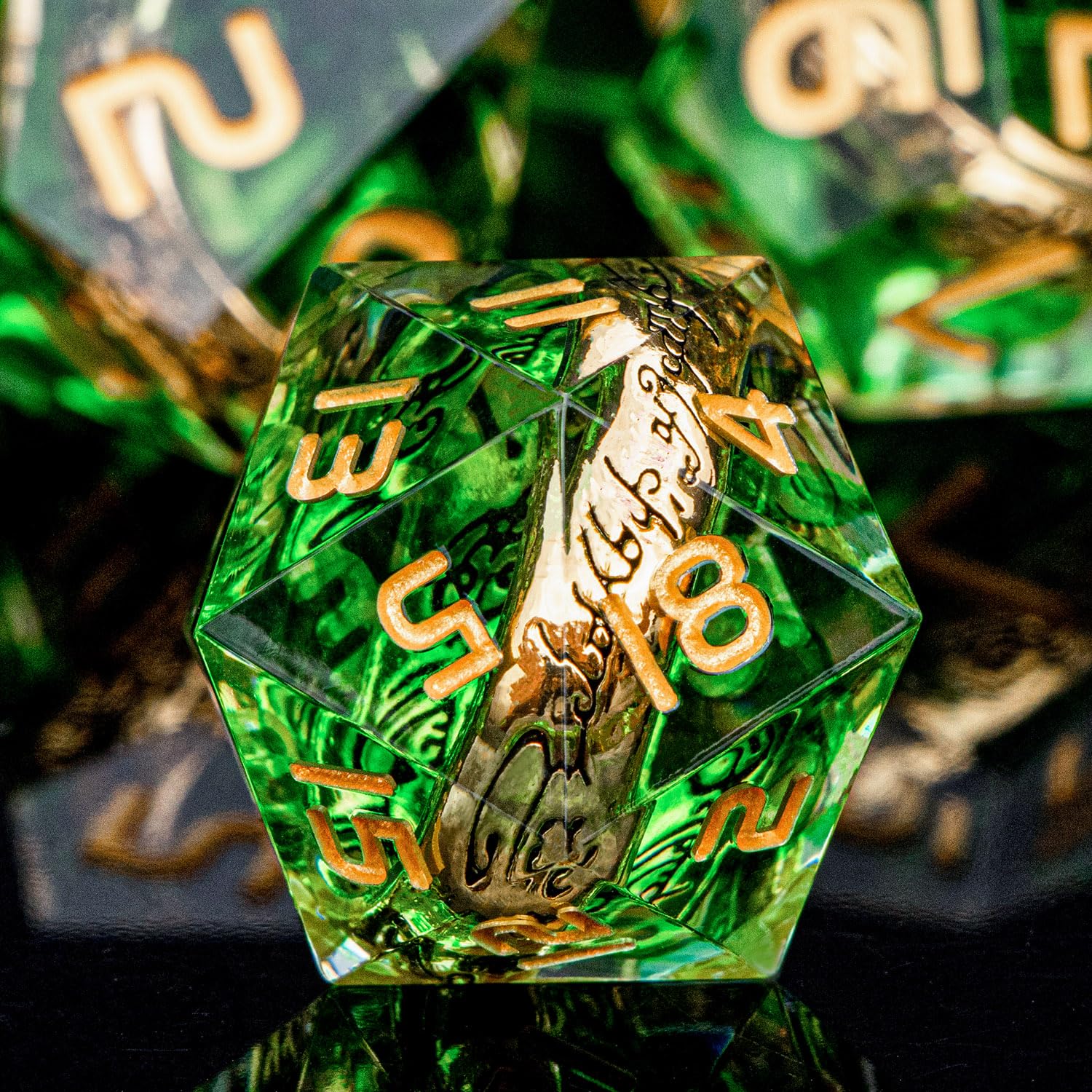 ORIFANTOU Handmade DND polyhedral dice, balanced to roll evenly and feel premium
