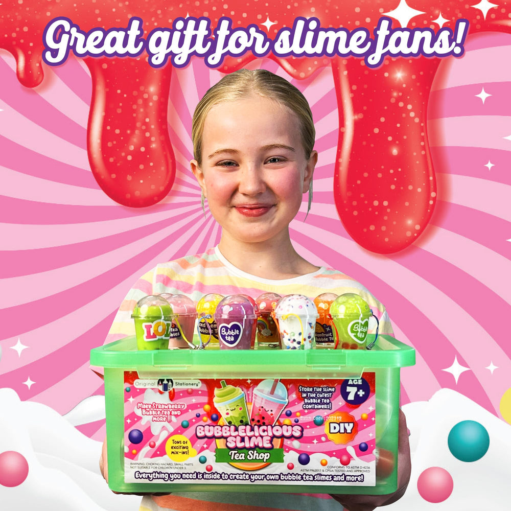 Original Stationery Bubble Tea Slime Kit tea shop theme inspires cozy, imaginative play