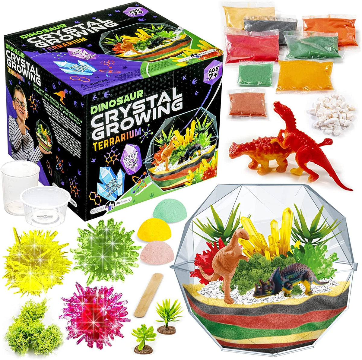 Original Stationery Dinosaur Crystal Growing Kit unboxing reveals a hands-on STEM activity for curious kids.