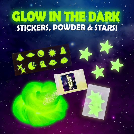 Original Stationery Galaxy Slime Kit glow in the dark stars for sensory play