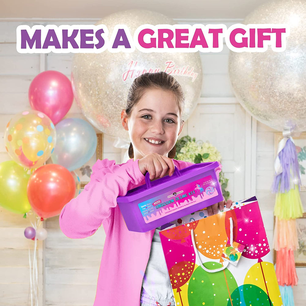 Original Stationery Mini Unicorn Slime Kit clay components close-up, sparks creativity and tactile play.