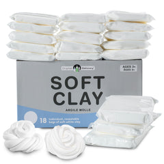 Original Stationery soft clay modeling compound in white for kids crafts and slime kits