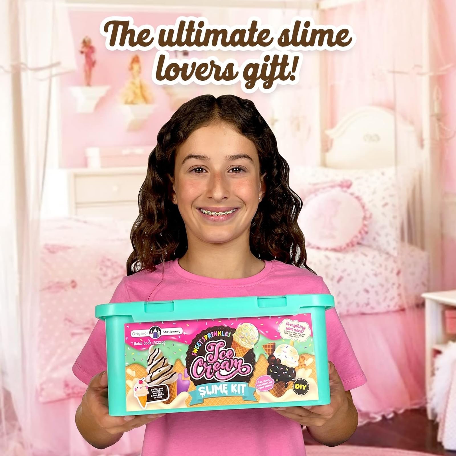 Original Stationery Sweet Sprinkles Ice Cream Slime Kit, family crafting, collaborative project