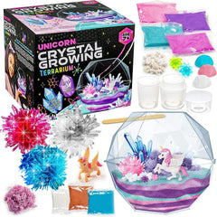 Original Stationery Unicorn Crystal Growing Kit packaging invites STEM-inspired play for kids.