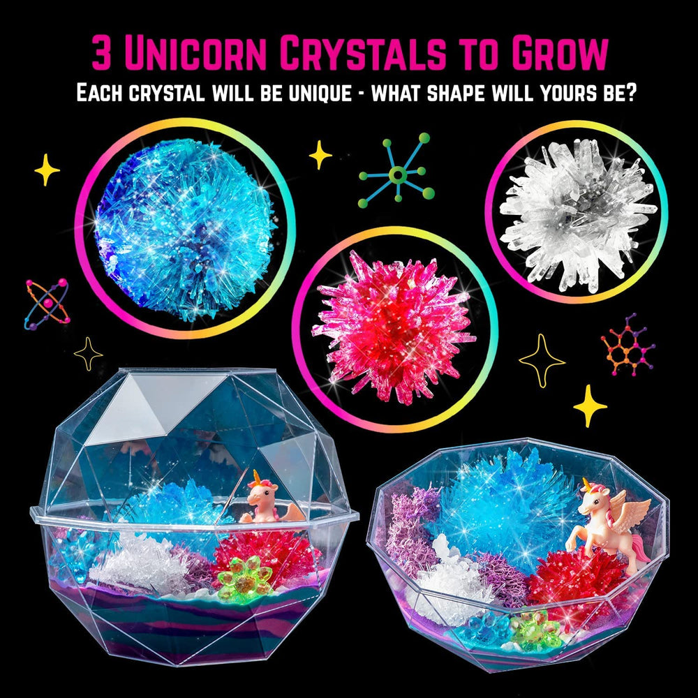 Original Stationery Unicorn Crystal Growing Kit unicorn figure with crystals enables magical displays.