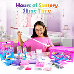 Original Stationery Unicorn Glow-in-The-Dark Slime Kit activator for easy slime making.