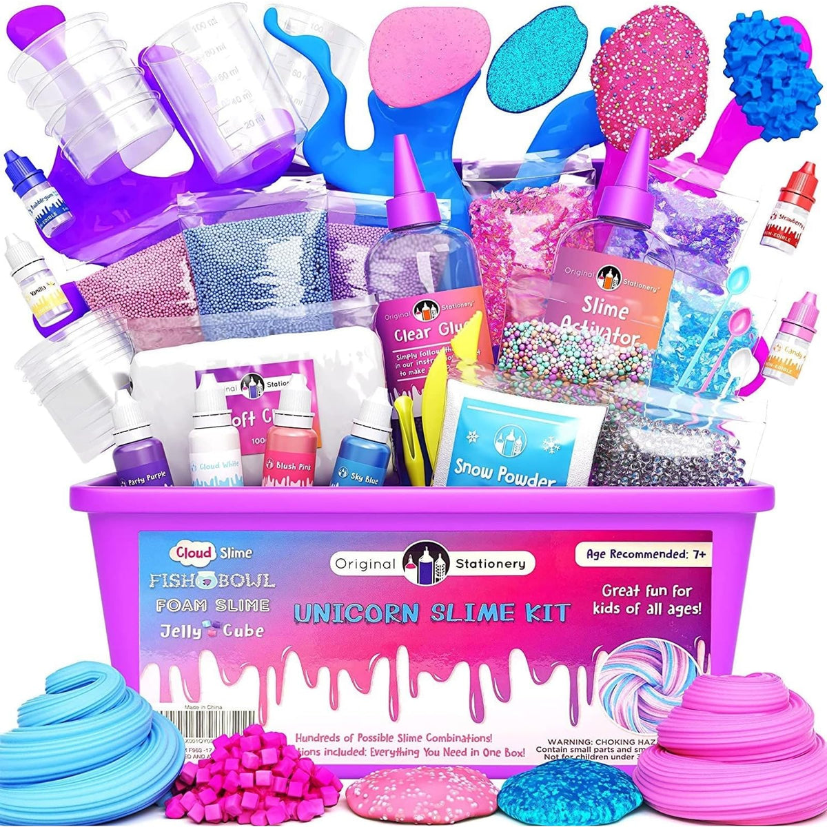 Original Stationery Unicorn Slime Kit bottle glow inspires imaginative play and sensory exploration