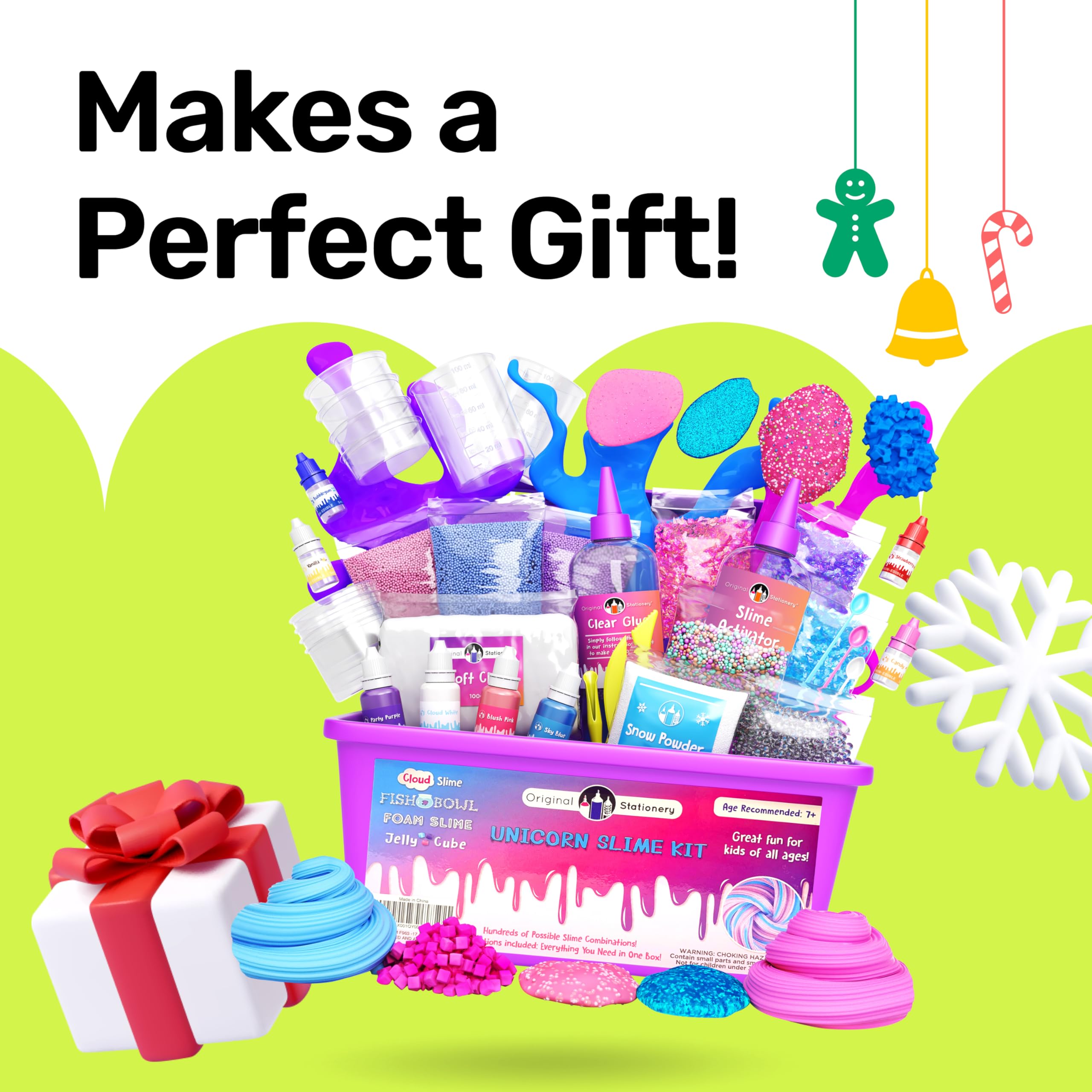 Original Stationery Unicorn Slime Kit kid crafting scene supports fine motor skills