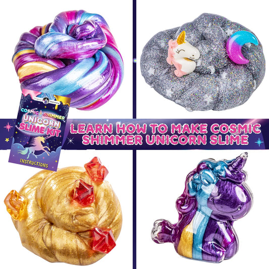 Original Stationery Unicorn Slime Kit pearlescent slime with shimmering texture for creative crafting