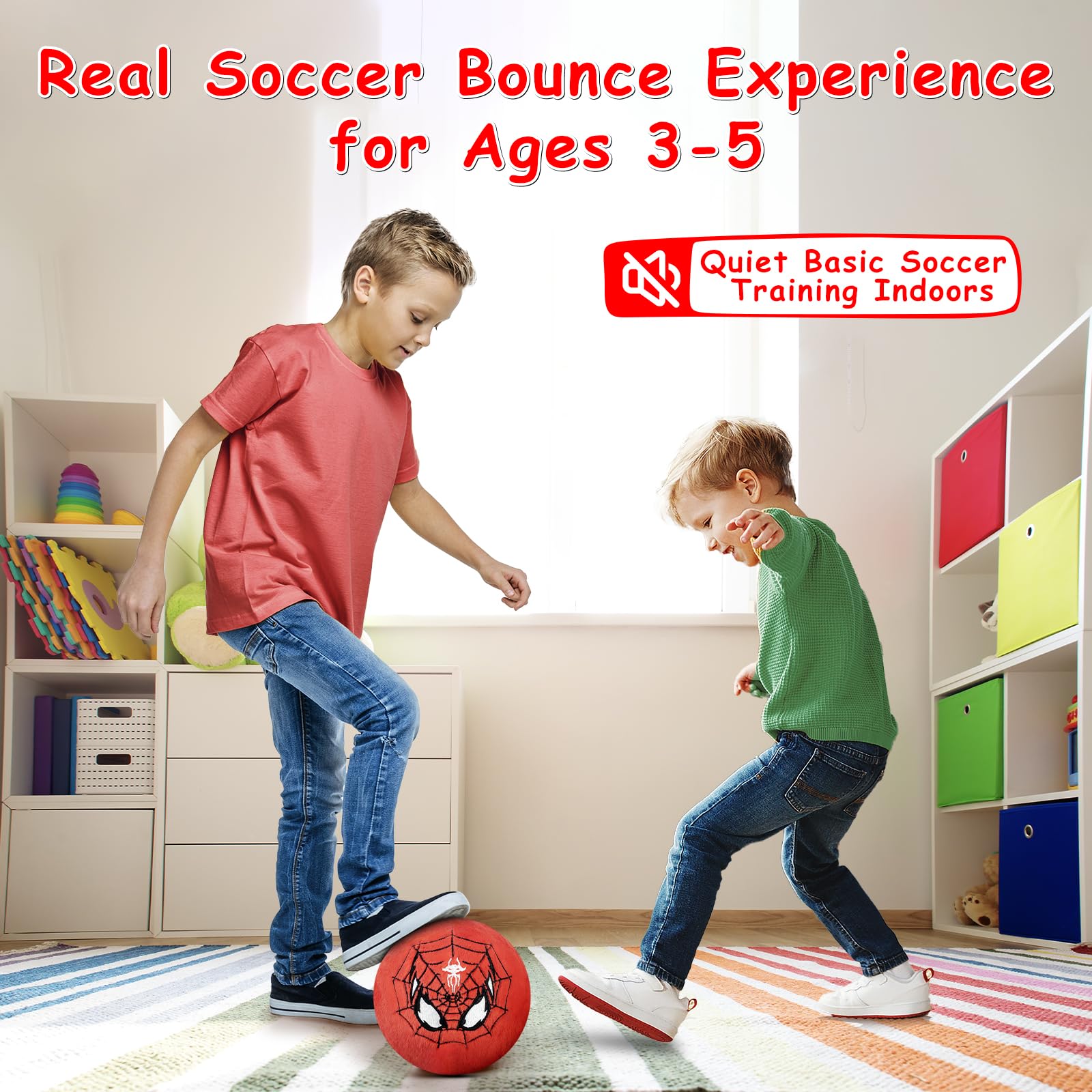 OriJoy kid-friendly indoor ball for toddlers; ideal for quiet playrooms and classrooms.