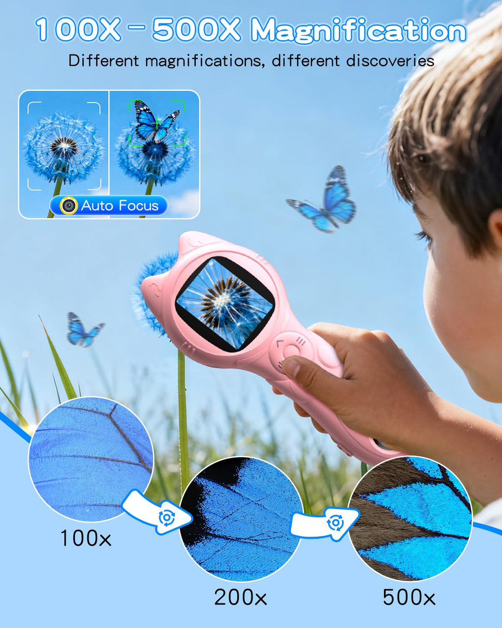 Oripira Kids Microscope portable pocket design fits small hands for learning anywhere.