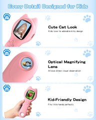 Oripira handheld microscope rechargeable battery supports long sessions indoors or outdoors.