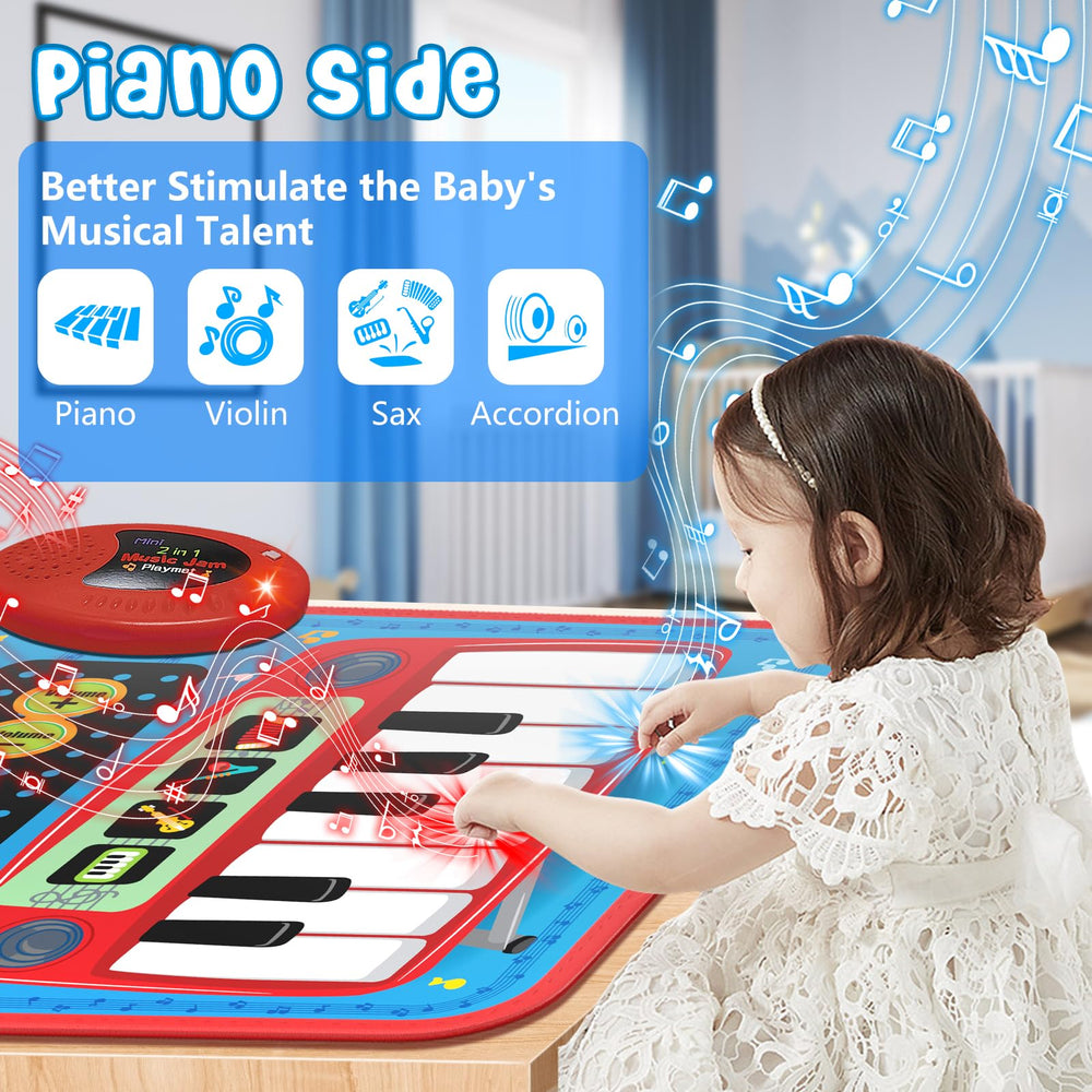 Twin-friendly design supports shared music play and bonding