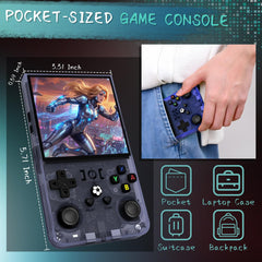OROMVO R36MAX button details illustrate precise controls for retro titles.