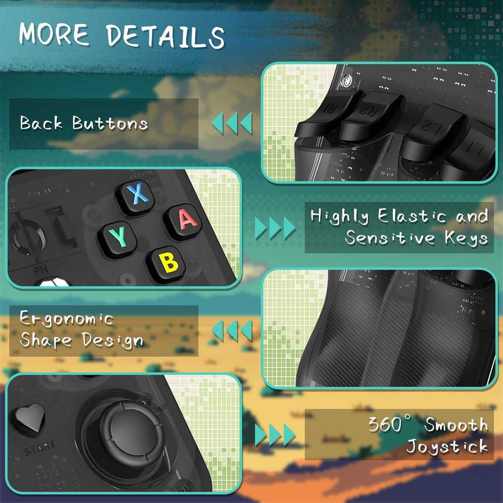 OROMVO R36MAX portable pocket design for travel gaming.