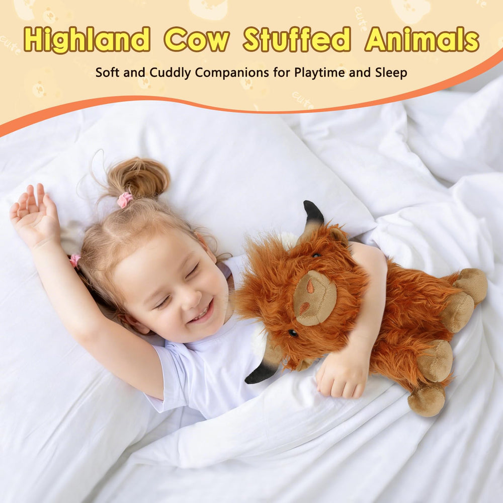 OROZCOR Highland Cow plush gift-ready packaging for birthdays.