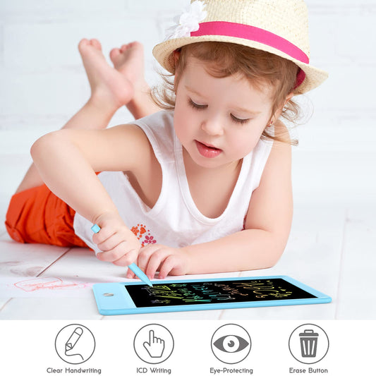 ORSEN 10-inch LCD doodle board side view showcasing portable travel-friendly design