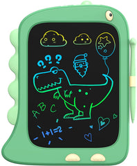 ORSEN 8.5 inch LCD Doodle Board with green dinosaur; mess-free drawing fun for kids.