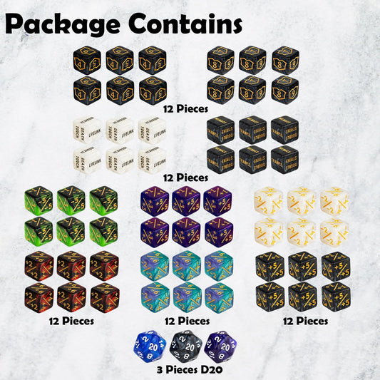 ORUNI shield dice counter 10-piece for tracking shields during matches