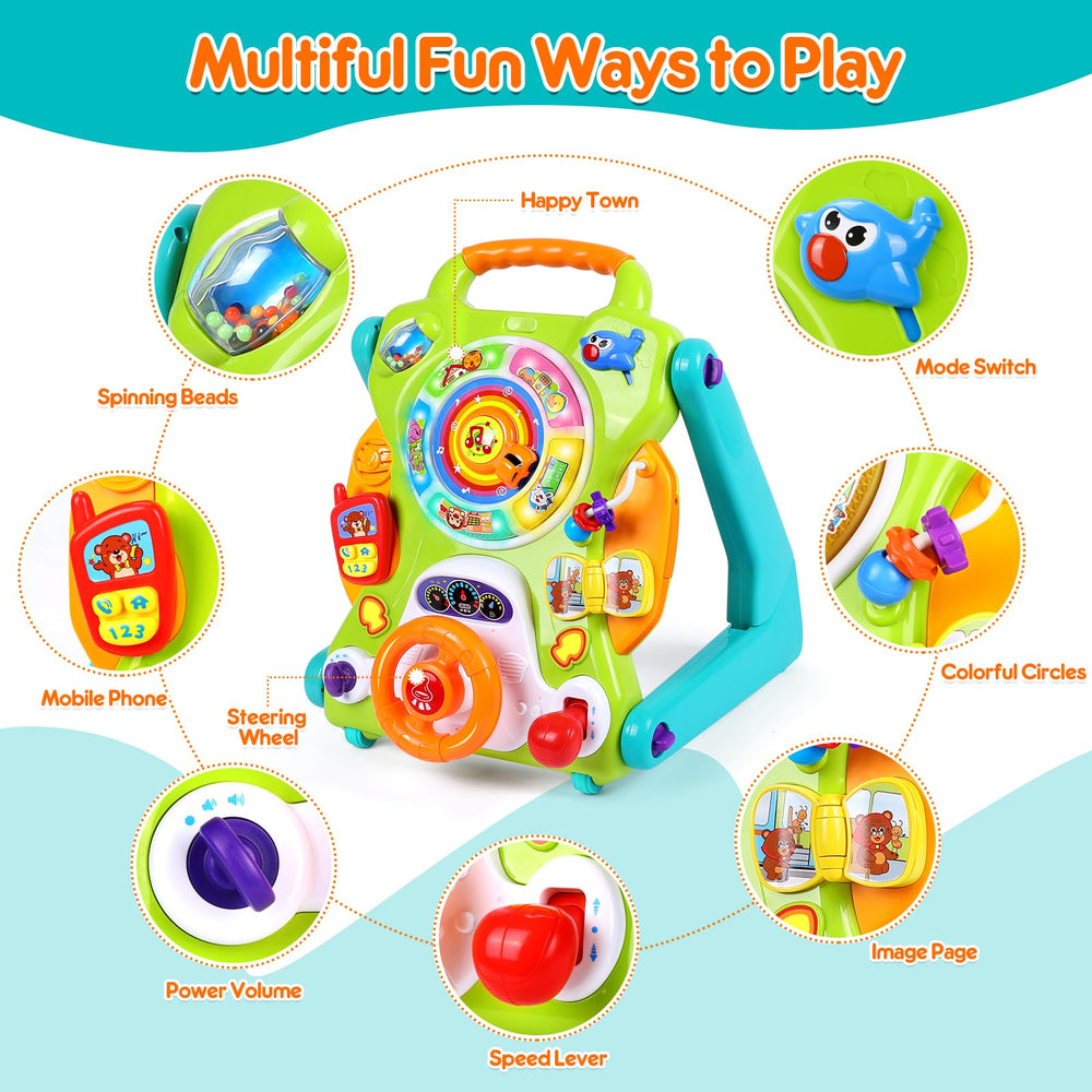 ORWINE walker features LED lights and sound effects for sensory play