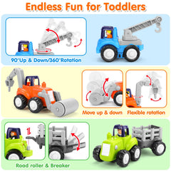 ORWINE Inertia Trucks road roller and breaker toy supports versatile play indoors and outdoors