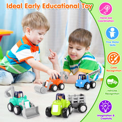 ORWINE Inertia Trucks toddler play: easy-grip design aids small-hand development