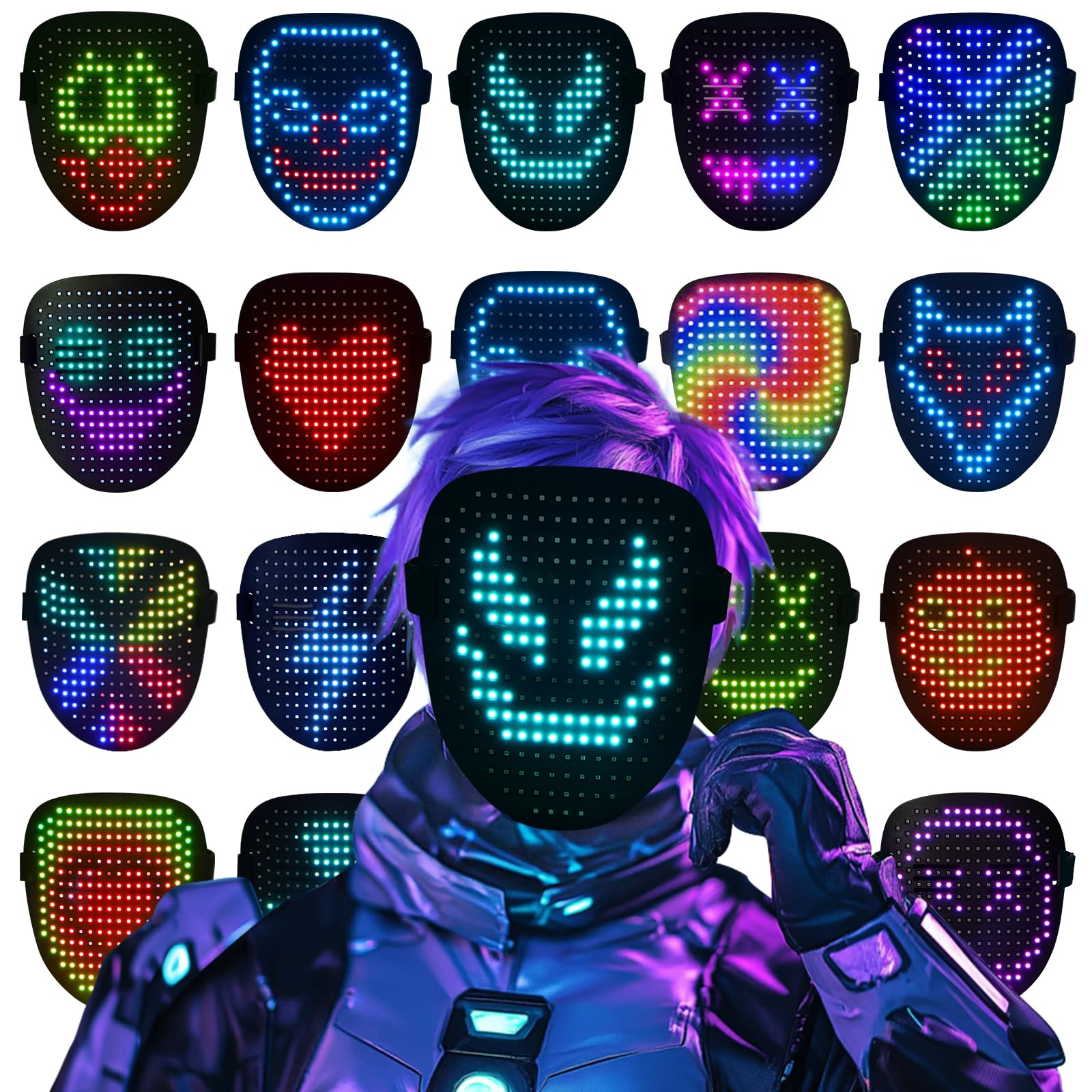 ORWINE LED mask displaying dynamic modes for festivals and cosplay