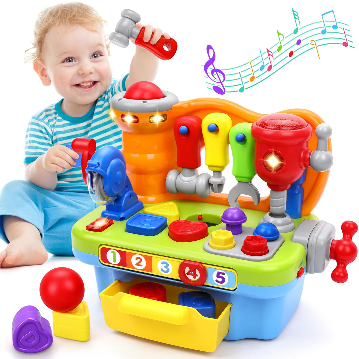 ORWINE tools bench for 1-year-olds – encourages imaginative engineering play