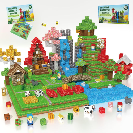 Oryvold magnetic blocks featuring a bee for imaginative play and fine motor development.