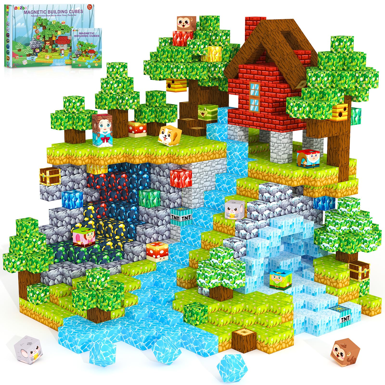 ORZbb 150pcs magnetic blocks set sparks collaborative play and creative building.